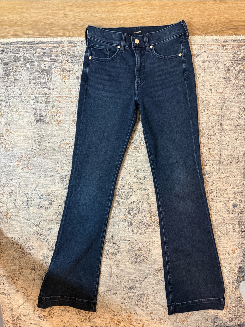 Express Skinny Jeans in Dark Indigo Blue